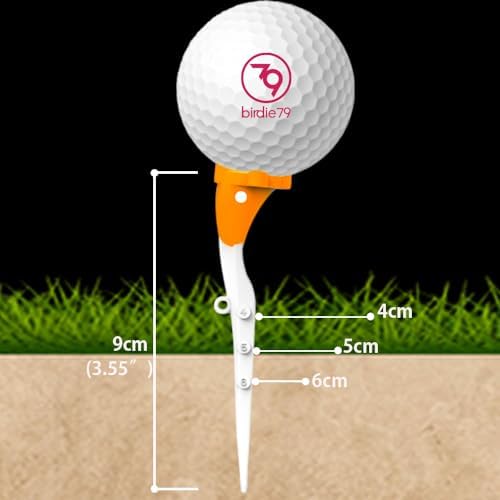 BIRDIE79 High Path Golf Tees, 5° Launch, Adjustable Height, 9 Pack - Image 4