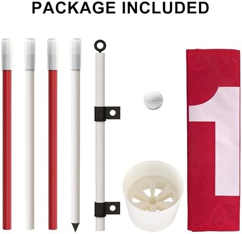 Golf Flagstick 6ft, Portable Putting Green Flag Pole - Image 3