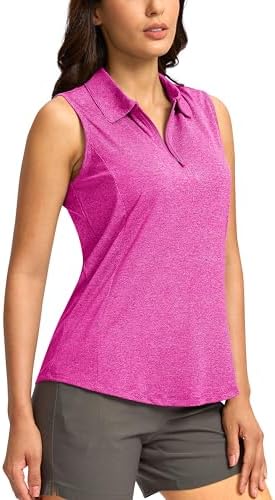 G Gradual Women's Golf Shirts Lightweight 1/4 Zip Collared Tank Top - Image 2
