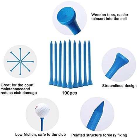Golf Tees Durable Bamboo Tees 100Pcs 100Pcs 3-1/4" Friendly Biodegradable - Image 5