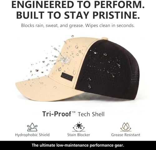 TOP-EX Men's Performance Snapback Hat, Water-Resistant, Breathable Golf Cap - Image 5