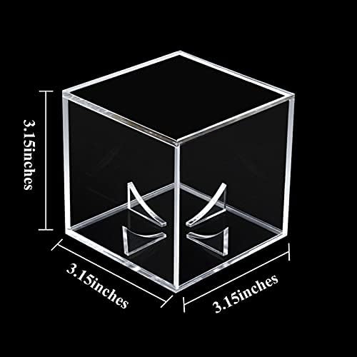 Danodoi 2 Pack UV Protected Clear Acrylic Baseball Display Cube - Image 2