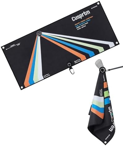 Magnetic Golf Stance Towel & Alignment Training Aid – Dual-Sided Proper Ball by Cusprtm