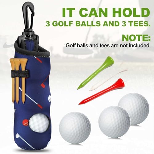 Chivao 4 Pcs Golf Ball Holder, Golf Tee Pouch - Image 4