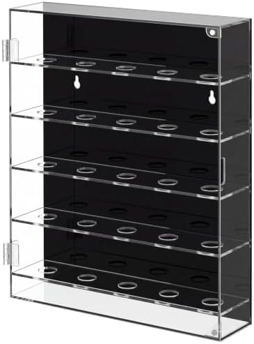 SiliFine Acrylic Golf Ball Display Case, 5-Tier Wall Mounted Holder by SiliFine