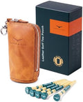 Leather Golf Tee Bag, Valuables Pouch by EAGLEASH
