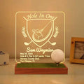 Hole in One Golf Ball Display Case, CoolGift Mart Personalized Light Up Golf by CoolGiftMart