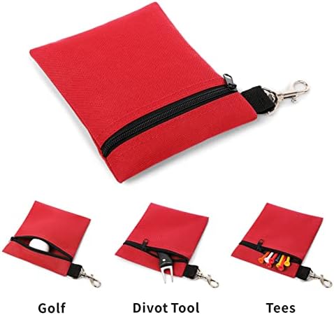 Golf Tee Pouch, 5.62 X 6.87 Inch Professional Zipper Golf Tee/Ball Pouch Bag - Image 5