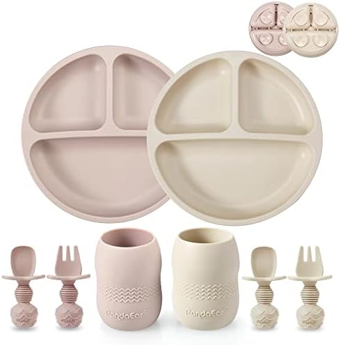PandaEar Silicone Baby Feeding Set, 2 Pack by PandaEar