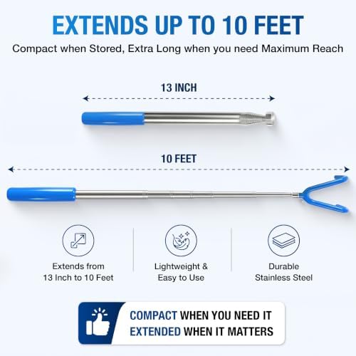 10 FT Telescoping Pickup Tool Magnetic Pole - Image 3