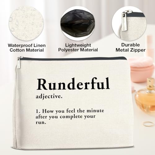 YeleY Runner Gift Makeup Bag for Women, Funny Running Quote Cosmetic Pouch - Image 3
