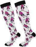 White Baseballs Stitching Compression Sock by Unknown