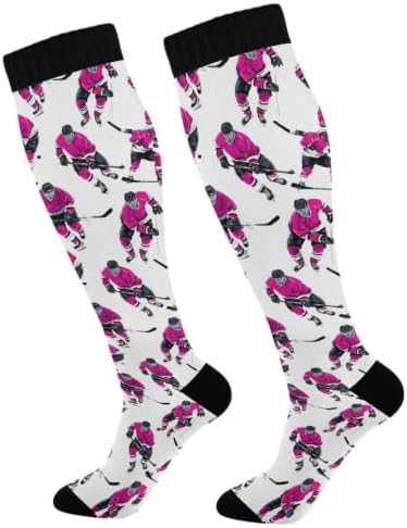 White Baseballs Stitching Compression Sock by Unknown