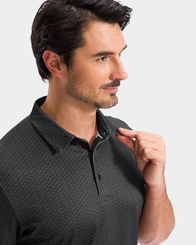 Obla Men's Golf Shirt Short Sleeve Dry Fit Collared Polo Shirts - Image 4