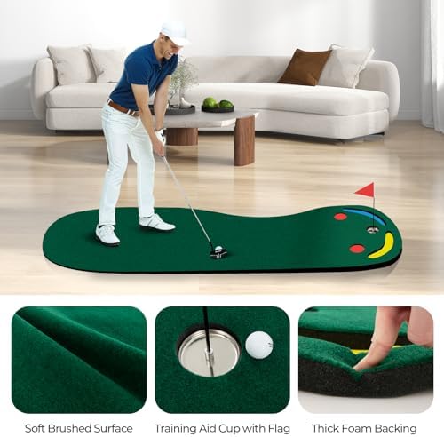 ULTIMATE Par Three Golf Putting Green 9.8 ft x 3 ft, Golf Practice Mat - Image 2