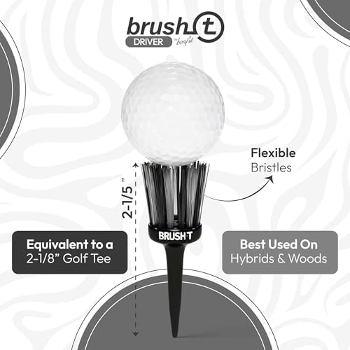 BRUSH-T Premium Plastic Golf Tees, Unbreakable Innovative Design, Consistent - Image 2