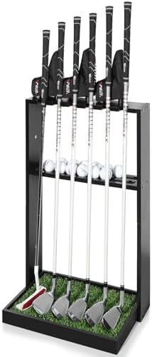 Golf Putter Stand, Premium Wooden Golf Club Rack by GUULIBERA