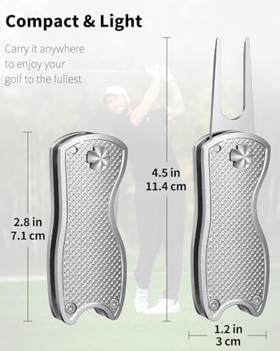 GreenHaven 2-6 Pack Golf Divot Repair Tool Magnetic Ball Marker Foldable - Image 4