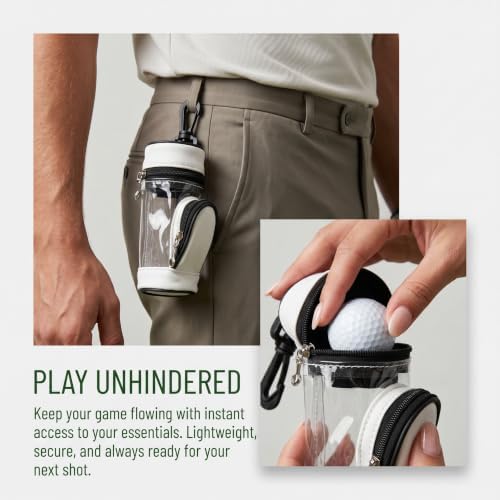 Portable Clear PU Golf Ball Pouch Mini Golf Tee Holder Bag - Image 5