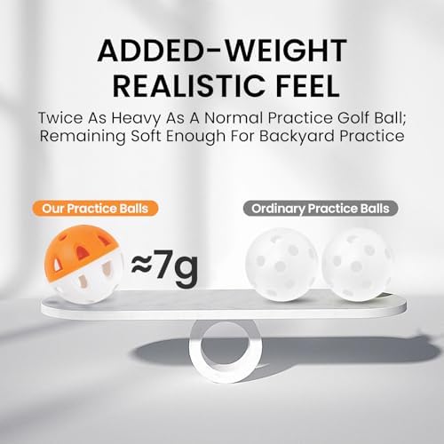 Weighted Practice Golf Balls Plastic 50 Pack - Image 4