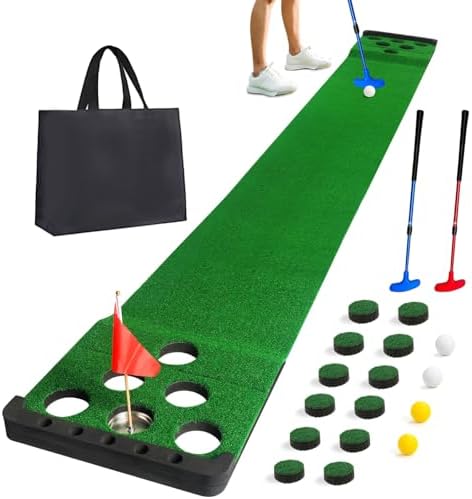 Golf Putting Game Set, Indoor Putting Green Mat by Sagsewful