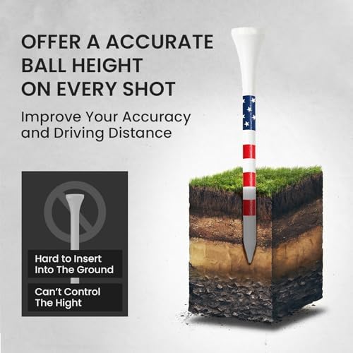 Premium Bamboo Wood Golf Tees Unique Box Design 18-Pack Per Box Value 18/72/180 - Image 4
