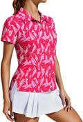 PINSPARK Women's Golf Shirt UPF 50+ Polo Shirts Short Sleeve Tennis Tops by Pinspark