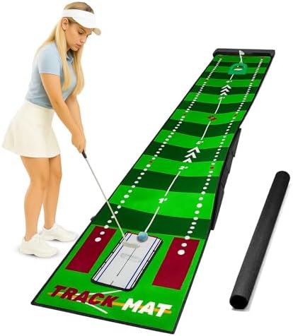 Golf Putting Mat 10ft, Indoor Outdoor Portable Practice Green by Unknown