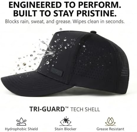 TOP-EX Men's Performance Snapback Hat, Water-Resistant, Breathable Golf Cap - Image 2