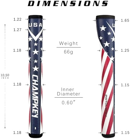 CHAMPKEY USA Pistol Golf Putter Grip | Comfortable Polyurethane and Lightweight - Image 6