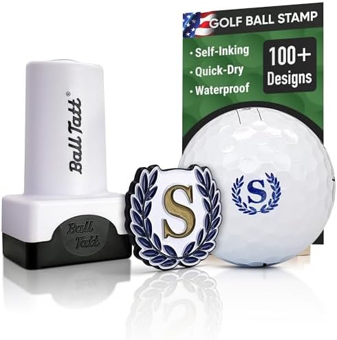 – S Monogram Golf Ball Stamp by BallTatt