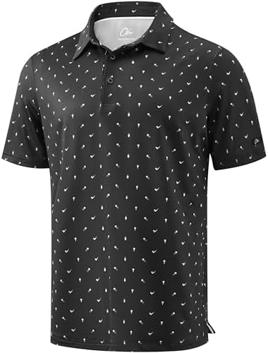 Obla Men's Golf Shirt Short Sleeve Dry Fit Collared Polo Shirts by OBLA
