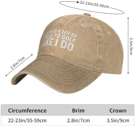 It Takes A Lot of Balls to Golf Like I Do Cap Men Baseball Hat Graphic Hat - Image 5