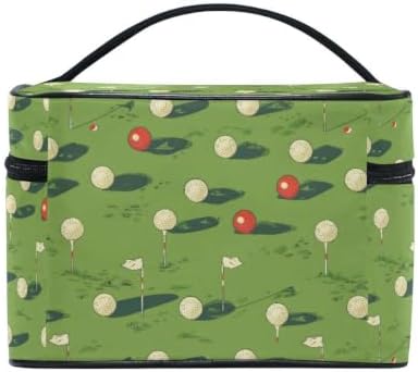 ALAZA White Red Golf Ball Green Makeup Bag - Image 4