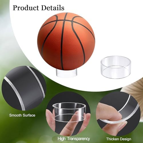 Hipiwe 6Pcs Soccer Ball Display Stands Plastic Basketball Hoder, 2.6" D - Image 5