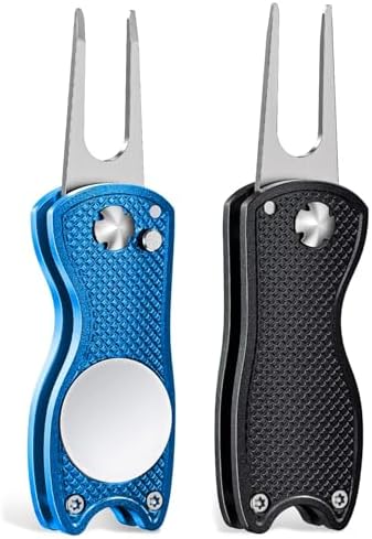 Mile High Life Golf Divot Repair Tool, All Metal Foldable Divot Tool by MileHighLife
