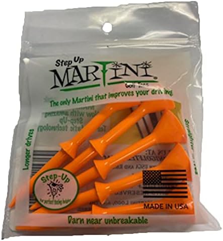 Martini 3 1/4" Step-Up Golf Tees – Orange by Unknown