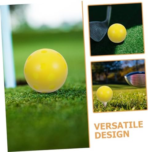 GANAZONO 25pcs Hollow Golf Practice Balls Plastic Training Balls Yellow - Image 7