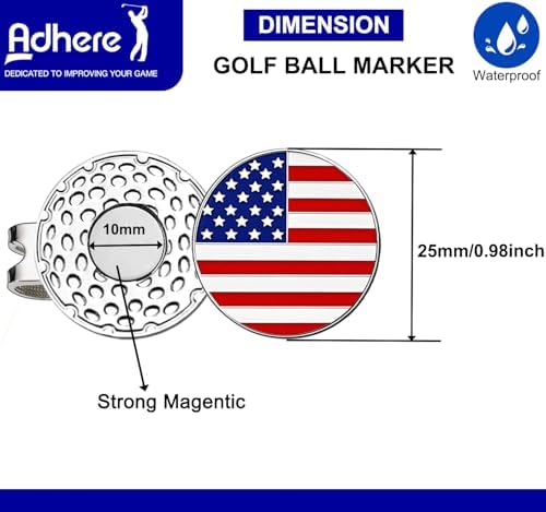 Adhere Golf Ball Markers with Strong Magnetic Hat Clip - Image 2