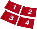 Numbered Solid Golf Flag with Tube Inserted, 8” L x 6”H Mini Putting Green Flags by X%C2%B7CELLENT