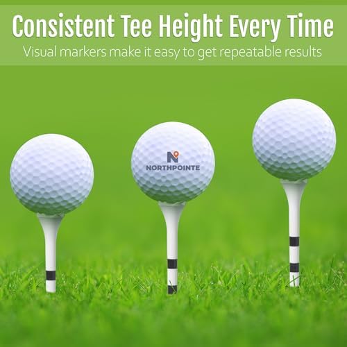 NorthPointe 3 ¼” Plastic Golf Tees – White - Image 6