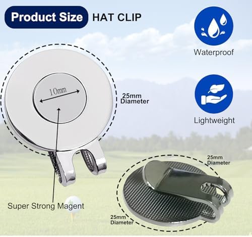Adhere Golf Hat Clip Golf Ball Marker Holder Magnetic Golf Cap Clips Without - Image 2
