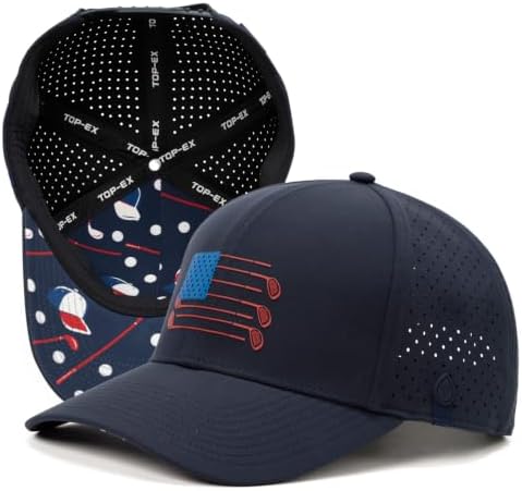 TOP-EX UvCoolix™ Cooling Sweatband American USA Flag Baseball Cap UPF50+ by TOP-EXBetterFitBetterPerformance