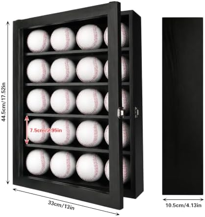 Baseball Display Case with 20 Stands Baseball Holder Display Shelf - Image 4