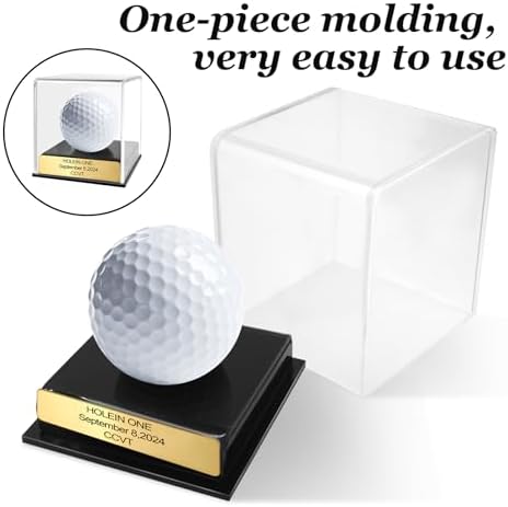 Custom Golf Display Case, Acrylic Golf Ball Display Case, Custom Engraved Plaque - Image 4