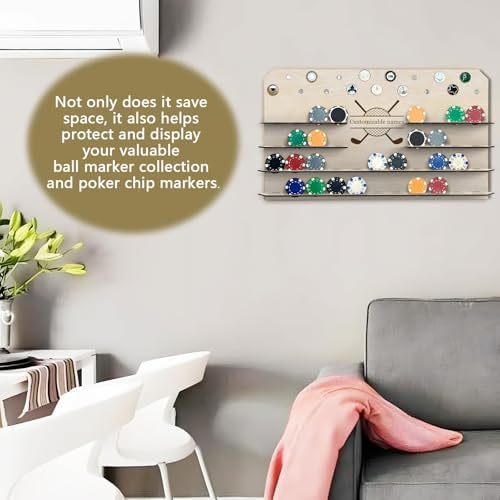 Personalized Golf Ball Marker Display, Wooden Golf Ball Display Case - Image 3