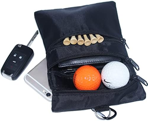 Golf valuables pouch, zipper golf ball bag - Image 4