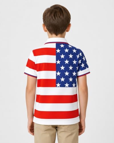 Boys Golf Polo Shirts Short Sleeve Color Contrast 5-14Y - Image 2
