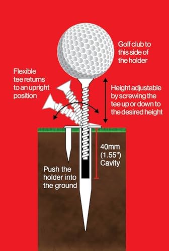 MARGIN Golf Driving Range tee Holder and Flexible Golf tees, - Image 5