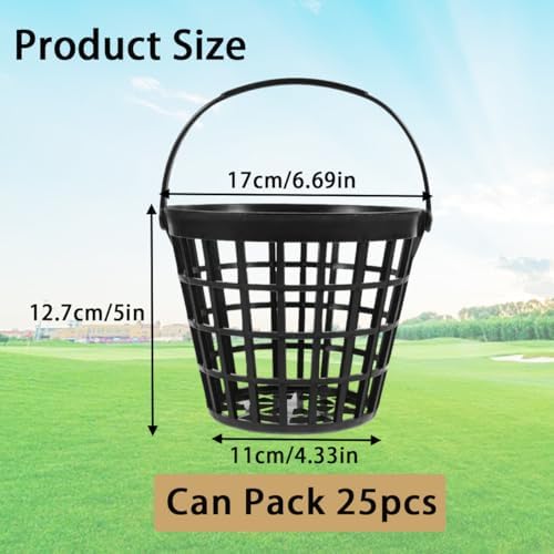 Black Golf Ball Basket Container Case Bucket - Image 2